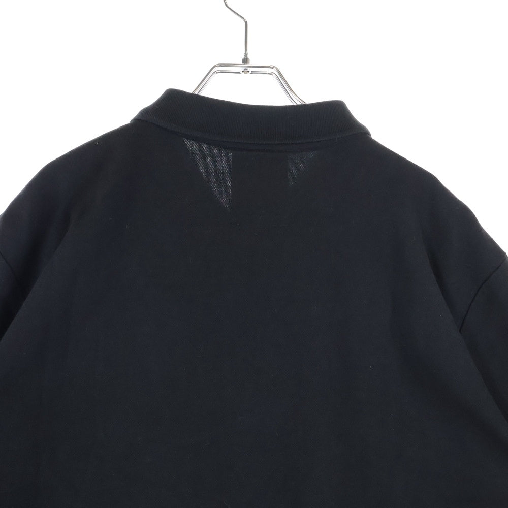 BLACK Scandal Yohji Yamamoto(ブラックスキャンダルヨウジヤマモト) 23AW 胸ロゴ刺繍 胸ポケット付 半袖ポロシャツ ブラック HJ-T30-989
