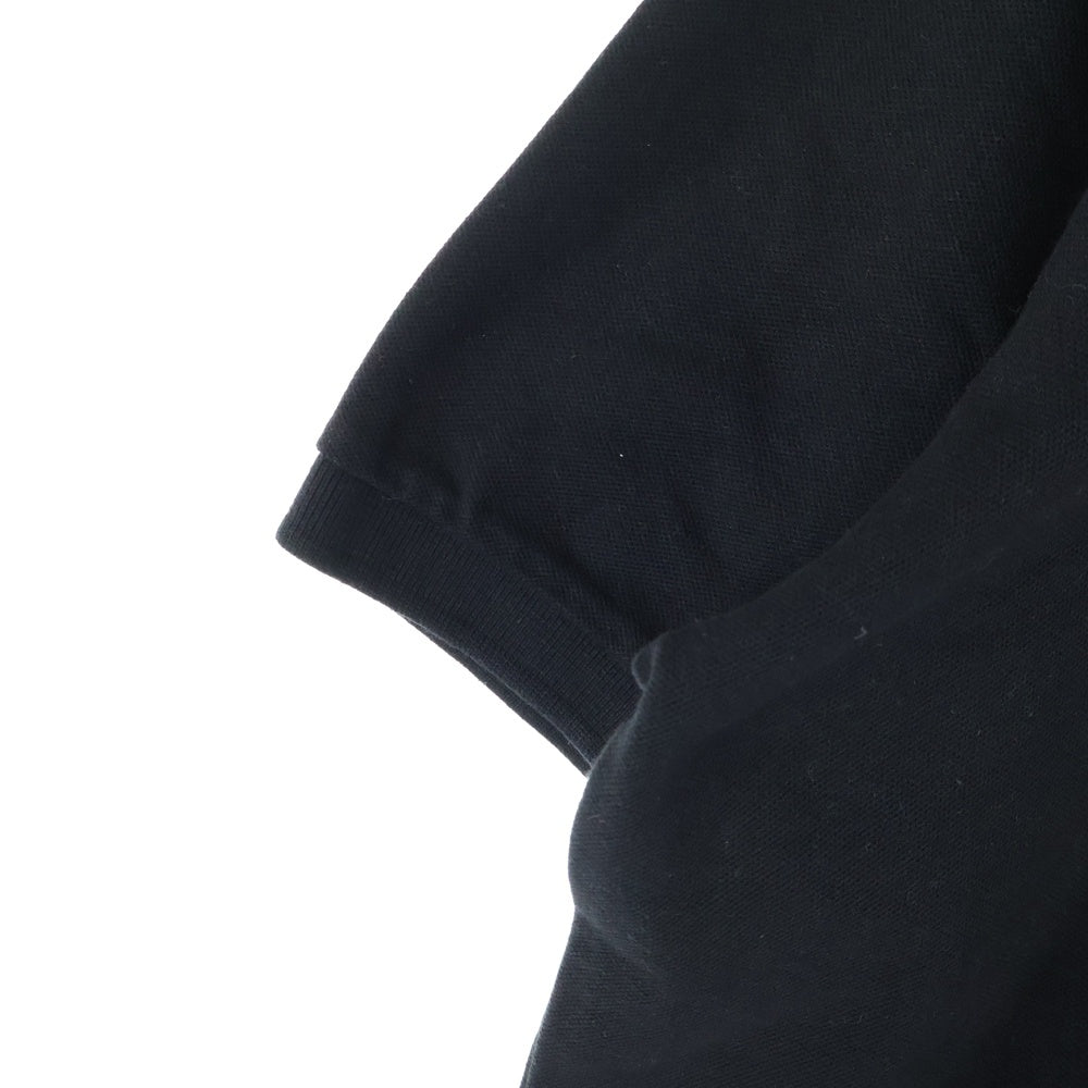 BLACK Scandal Yohji Yamamoto(ブラックスキャンダルヨウジヤマモト) 23AW 胸ロゴ刺繍 胸ポケット付 半袖ポロシャツ ブラック HJ-T30-989
