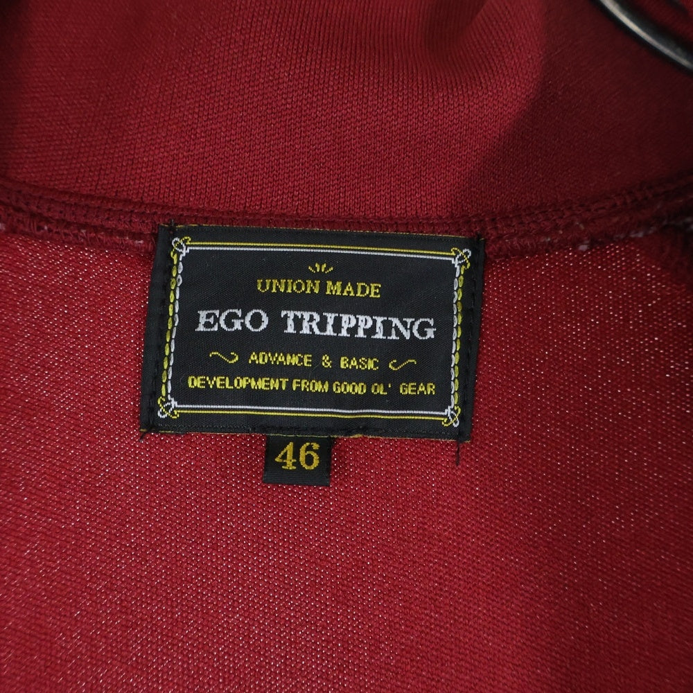 EGO TRIPPING(エゴトリッピング) ARROWHEAD TRACK JACKET アローヘッド 胸ロゴ ジップアップトラックジャケット ワインレッド 663208