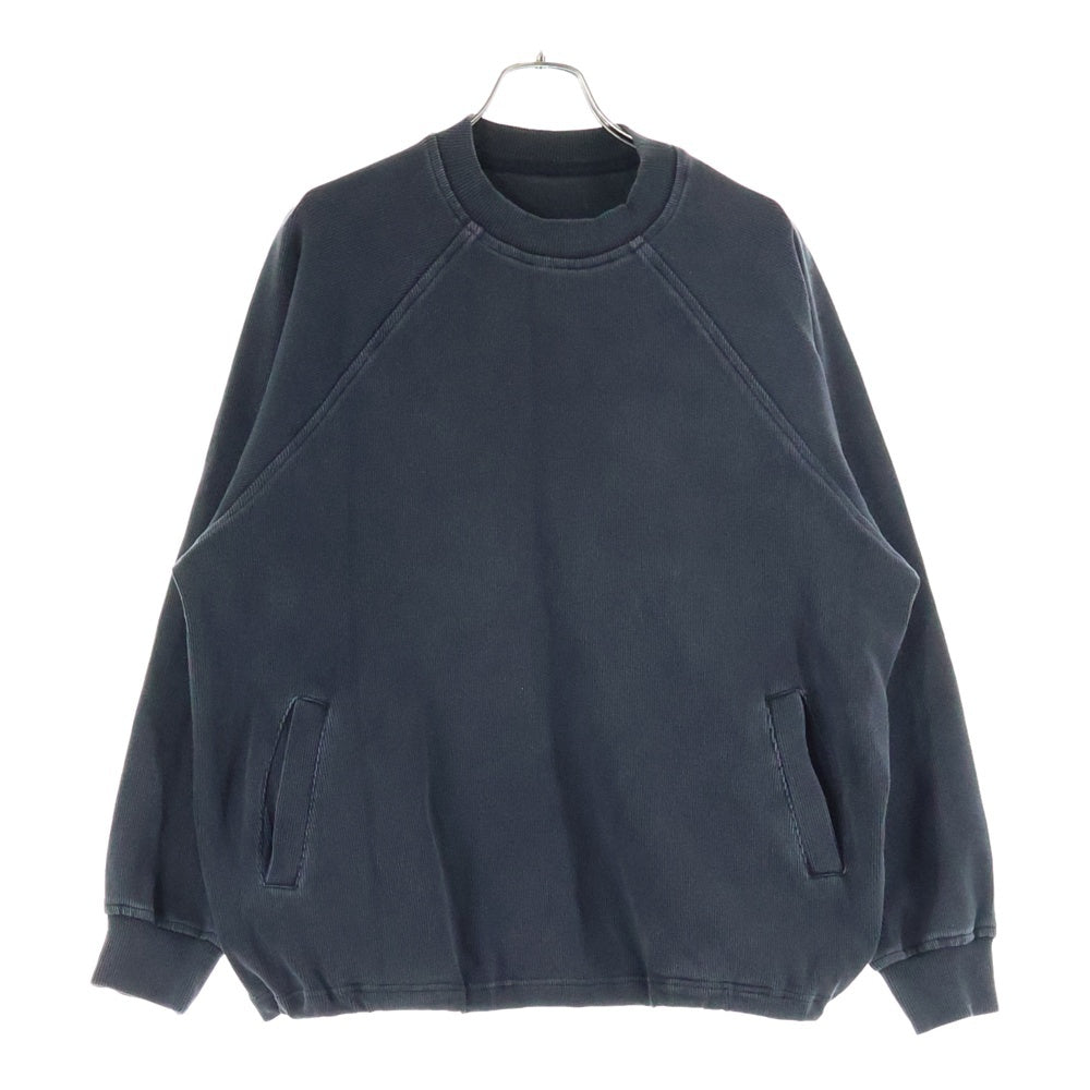 ISAMU KATAYAMA BACKLASH(イサムカタヤマバックラッシュ) STRETCH HEAVY RAGLAN SLEEVES PULLOVER ストレッチヘビー ラグランスリーブ 長袖クルーネックプルオーバー ブラック 2138-01