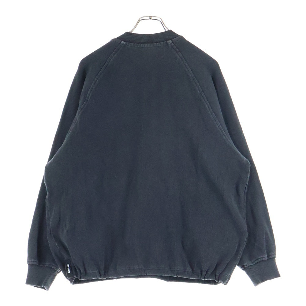 ISAMU KATAYAMA BACKLASH(イサムカタヤマバックラッシュ) STRETCH HEAVY RAGLAN SLEEVES PULLOVER ストレッチヘビー ラグランスリーブ 長袖クルーネックプルオーバー ブラック 2138-01