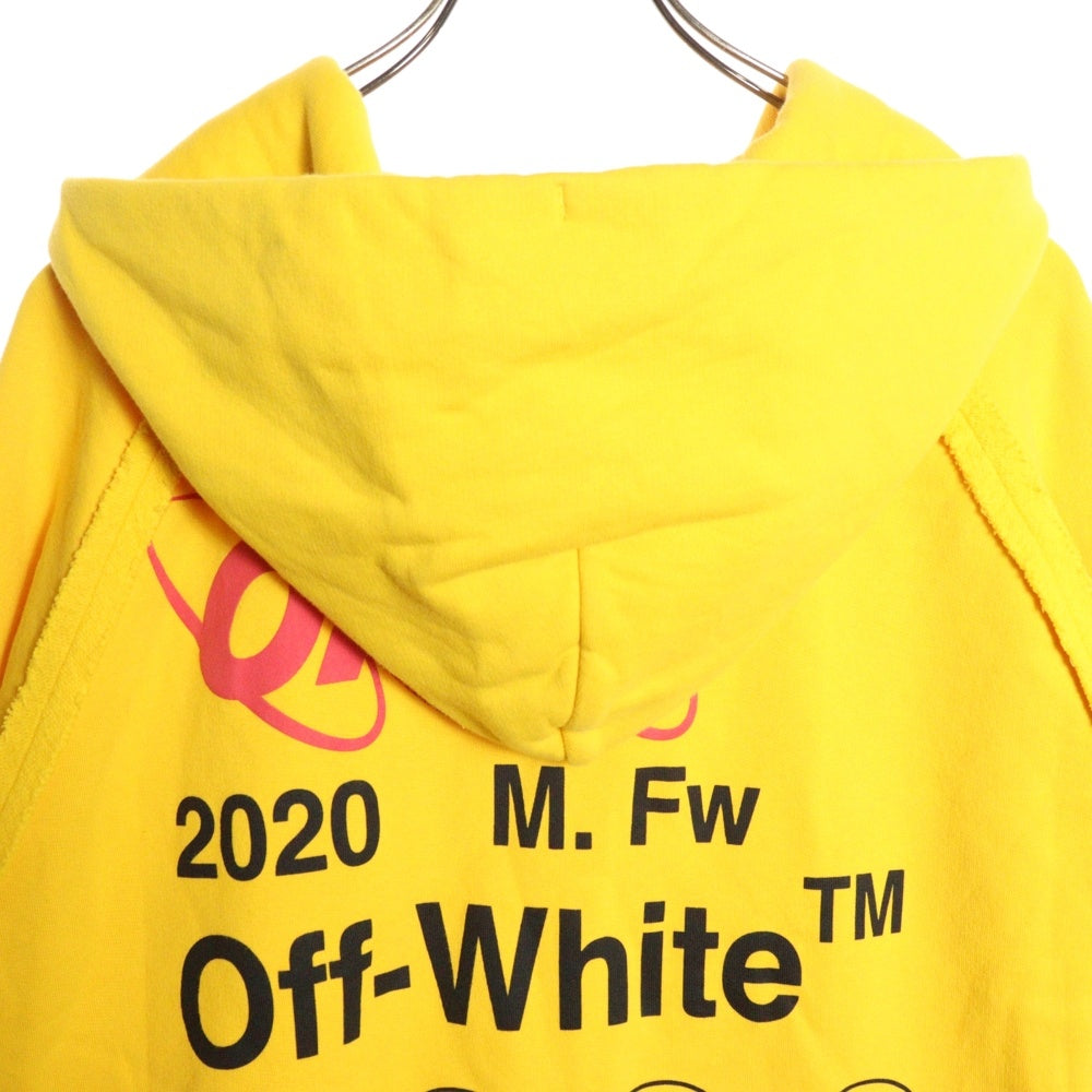 OFF-WHITE(オフホワイト) 19AW Industrial Y013 Hoodie インダストリアル Y013 シューレース フーデット プルオーバーパーカー イエロー OMBB057F19E30016
