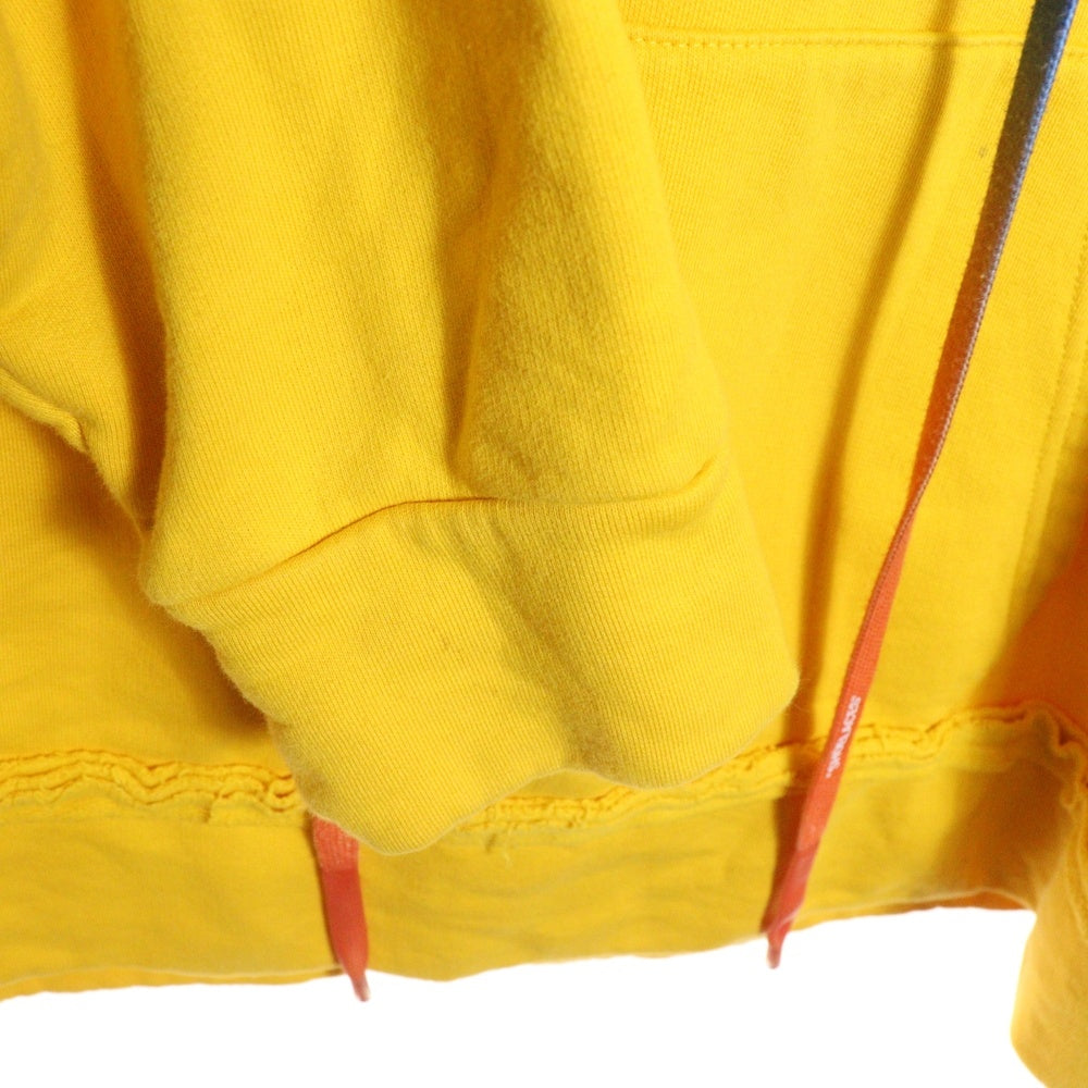 OFF-WHITE(オフホワイト) 19AW Industrial Y013 Hoodie インダストリアル Y013 シューレース フーデット プルオーバーパーカー イエロー OMBB057F19E30016