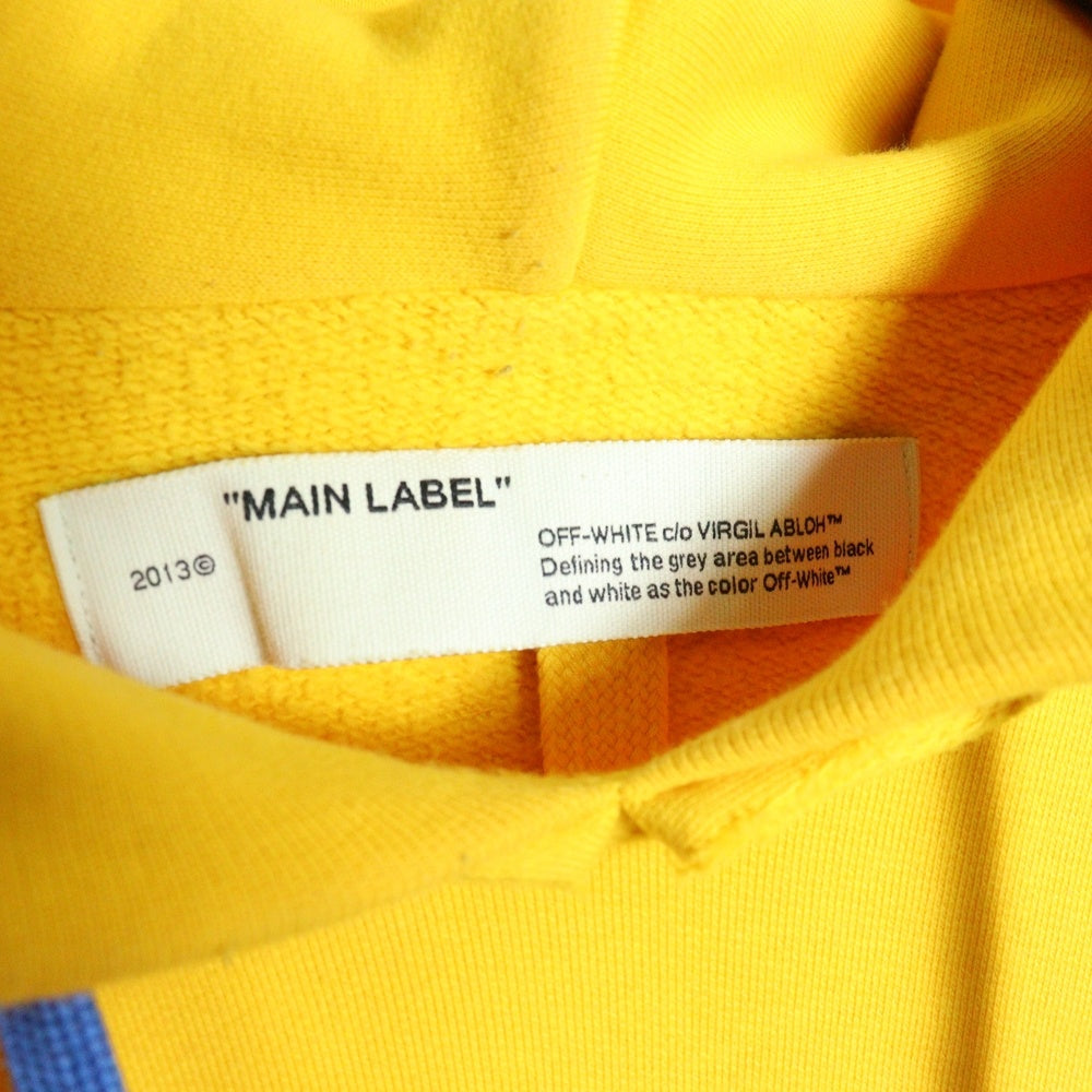 OFF-WHITE(オフホワイト) 19AW Industrial Y013 Hoodie インダストリアル Y013 シューレース フーデット プルオーバーパーカー イエロー OMBB057F19E30016