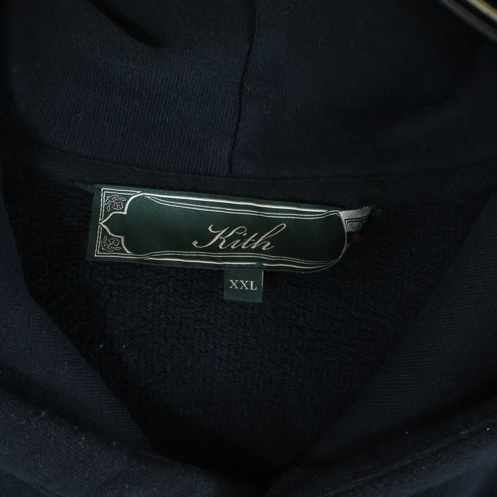 KITH(キス) WILLIAMS III HOODIE ウィリアム 胸エンブロイダリーデザイン フーデッド スウェット パーカー ブラック 20-070-060-0095-3-0