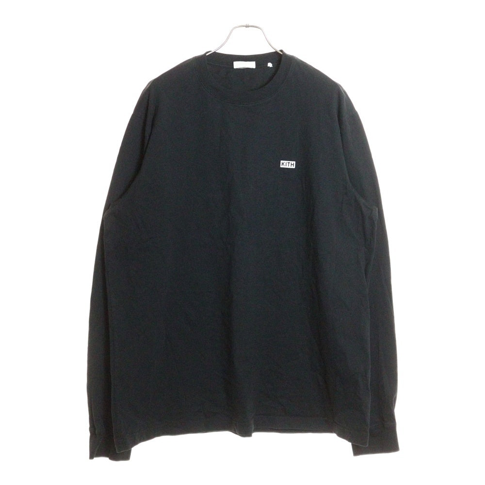 KITH(キス) LONG SLEEVE LAX TEE ラックス 胸プリントデザイン クルーネック カットソー 長縄Tシャツ ブラック KHM030688