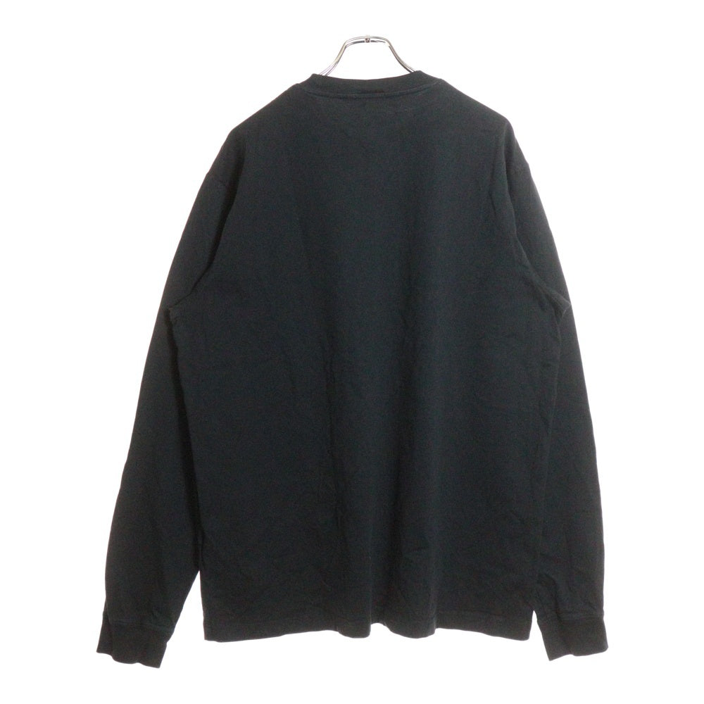 KITH(キス) LONG SLEEVE LAX TEE ラックス 胸プリントデザイン クルーネック カットソー 長縄Tシャツ ブラック KHM030688
