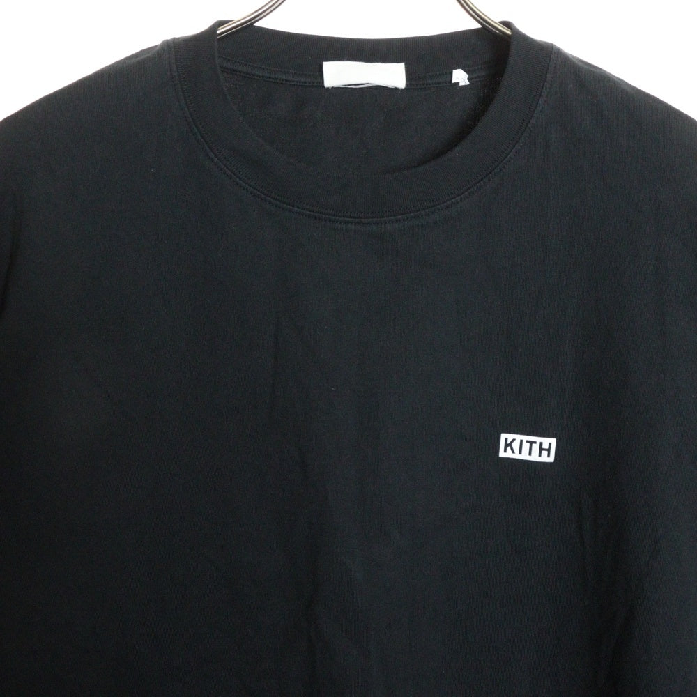 KITH(キス) LONG SLEEVE LAX TEE ラックス 胸プリントデザイン クルーネック カットソー 長縄Tシャツ ブラック KHM030688