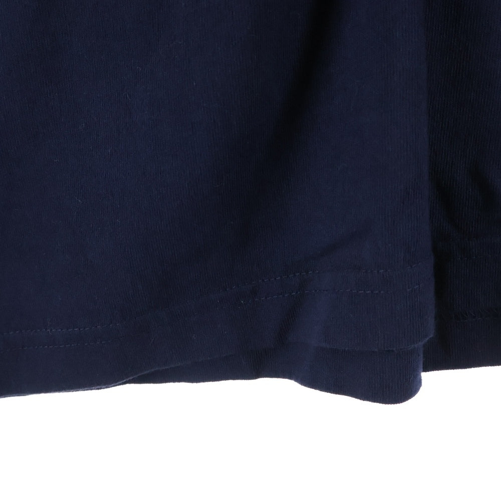 The Almeda Club(アルメダクラブ) ×THE APARTMENT ジ アパートメント フロントロゴデザイン クルーネック カットソー 長袖Tシャツ ネイビー