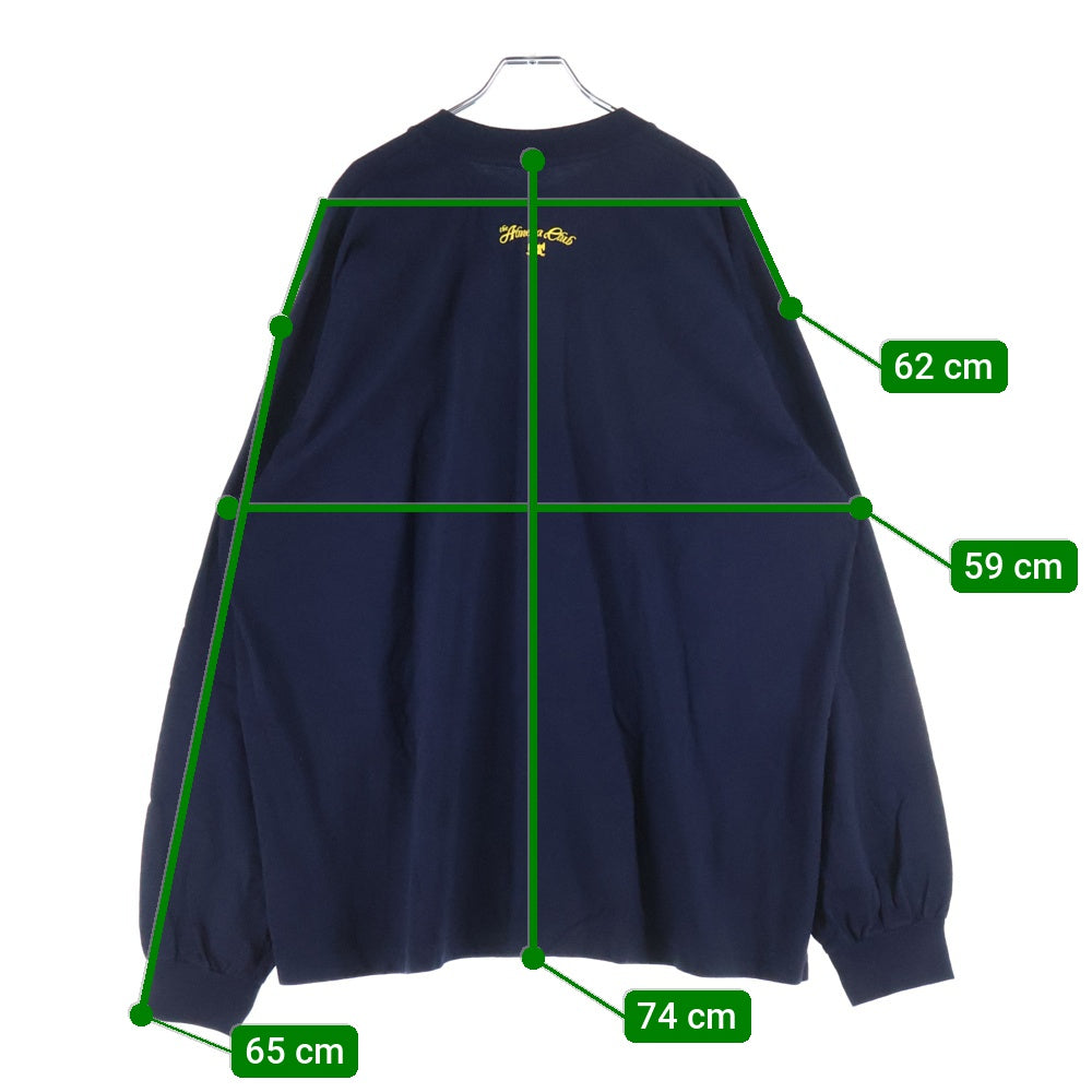 The Almeda Club(アルメダクラブ) ×THE APARTMENT ジ アパートメント フロントロゴデザイン クルーネック カットソー 長袖Tシャツ ネイビー