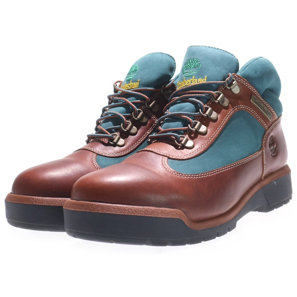 Timberland(ティンバーランド) ×THE APARTMENT FIELD BOOT ジ アパートメント フィールド レザー ミッドカット ブーツ ブラウン/ブルー US9.5/27.5cm TB0A6DSWEDO