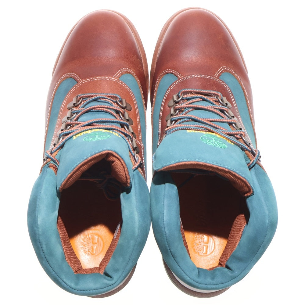 Timberland(ティンバーランド) ×THE APARTMENT FIELD BOOT ジ アパートメント フィールド レザー ミッドカット ブーツ ブラウン/ブルー US9.5/27.5cm TB0A6DSWEDO
