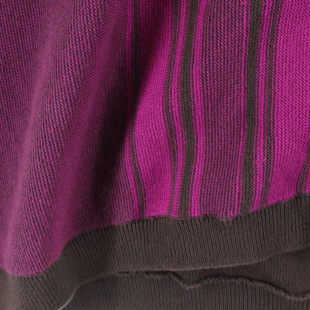 SUPREME(シュプリーム) 22SS Stripe Button Up Polo ストライプ ボタンアップ ロゴエンブロイダリー 半袖ニットポロシャツ ブラウン/ピンク