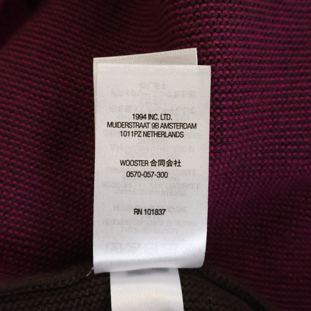 SUPREME(シュプリーム) 22SS Stripe Button Up Polo ストライプ ボタンアップ ロゴエンブロイダリー 半袖ニットポロシャツ ブラウン/ピンク