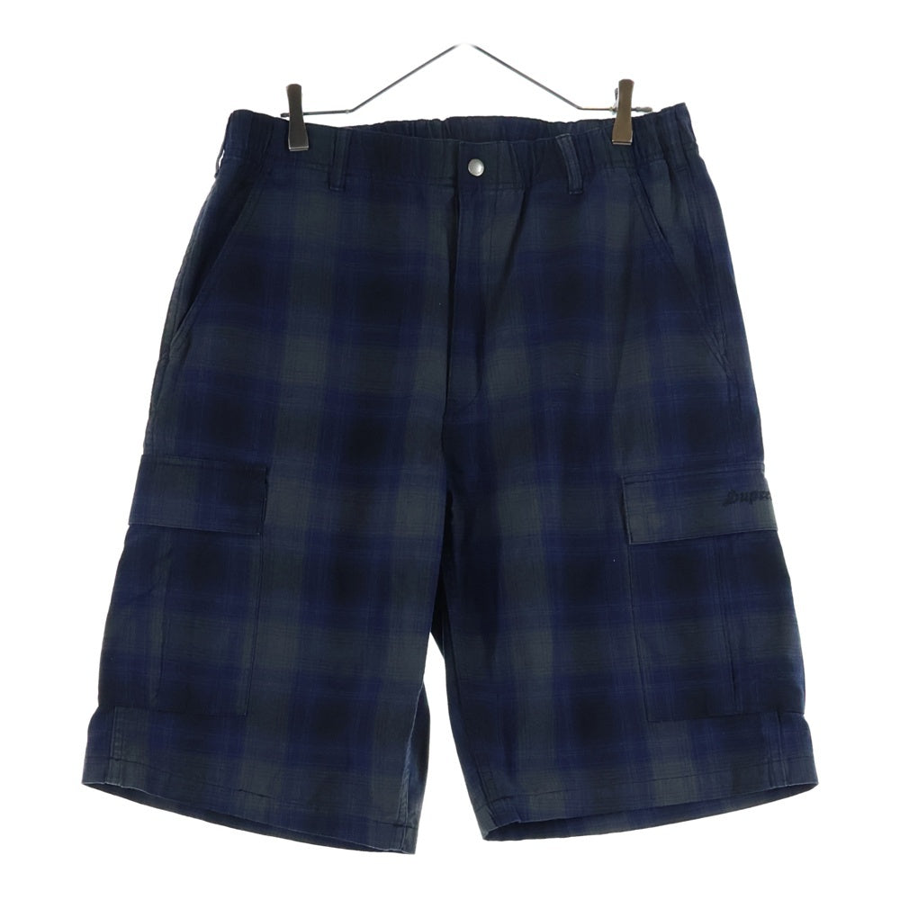 SUPREME(シュプリーム) 25SS Shadow Plaid Cargo Short シャドウ プライド カーゴ ハーフパンツ ショーツ ブルー/グレー
