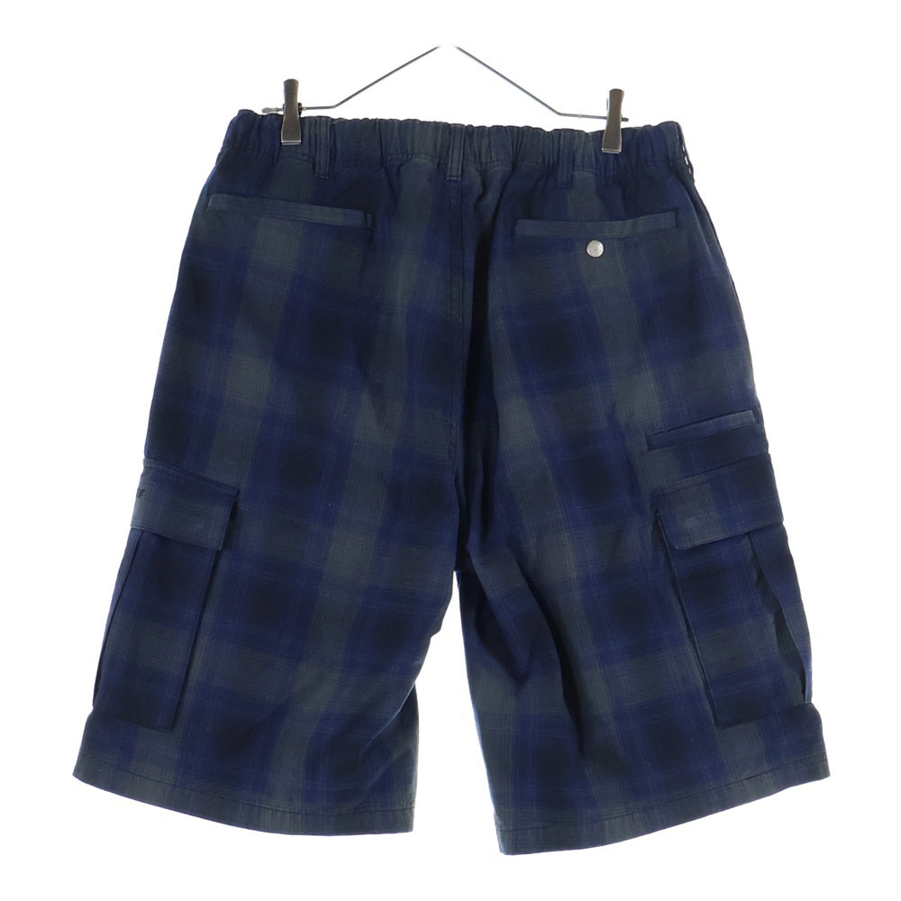SUPREME(シュプリーム) 25SS Shadow Plaid Cargo Short シャドウ プライド カーゴ ハーフパンツ ショーツ ブルー/グレー