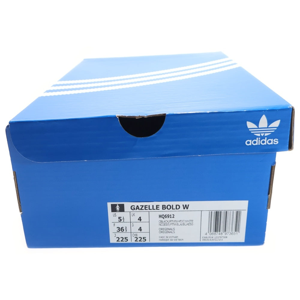 adidas(アディダス) GAZELLE BOLD ガゼル ボールド ローカットスニーカー レディース ブラック/ホワイト US5.5/225cm HQ6912