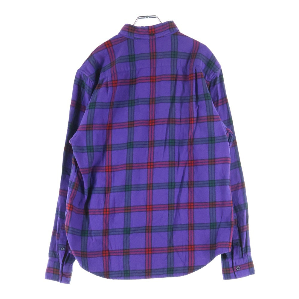 SUPREME(シュプリーム) 18AW Tartan L/S Flannel Shirt タータンチェック ボタンダウン フランネル 長袖シャツ パープル