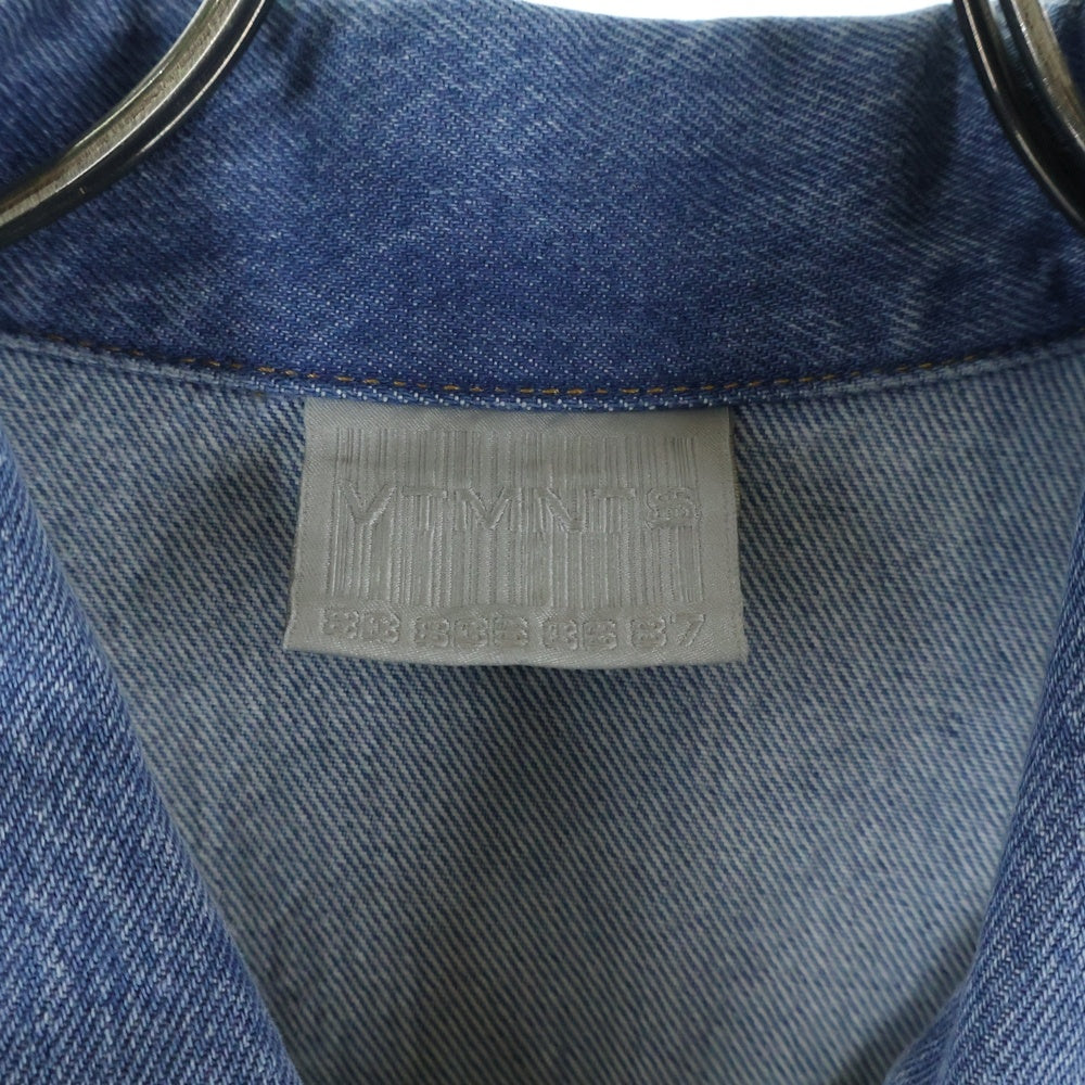 VTMNTS(ブイティーエムエヌティーエス) 23AW バックロゴ 刺繍 デニムジャケット Gジャン インディゴ VL18JA770L