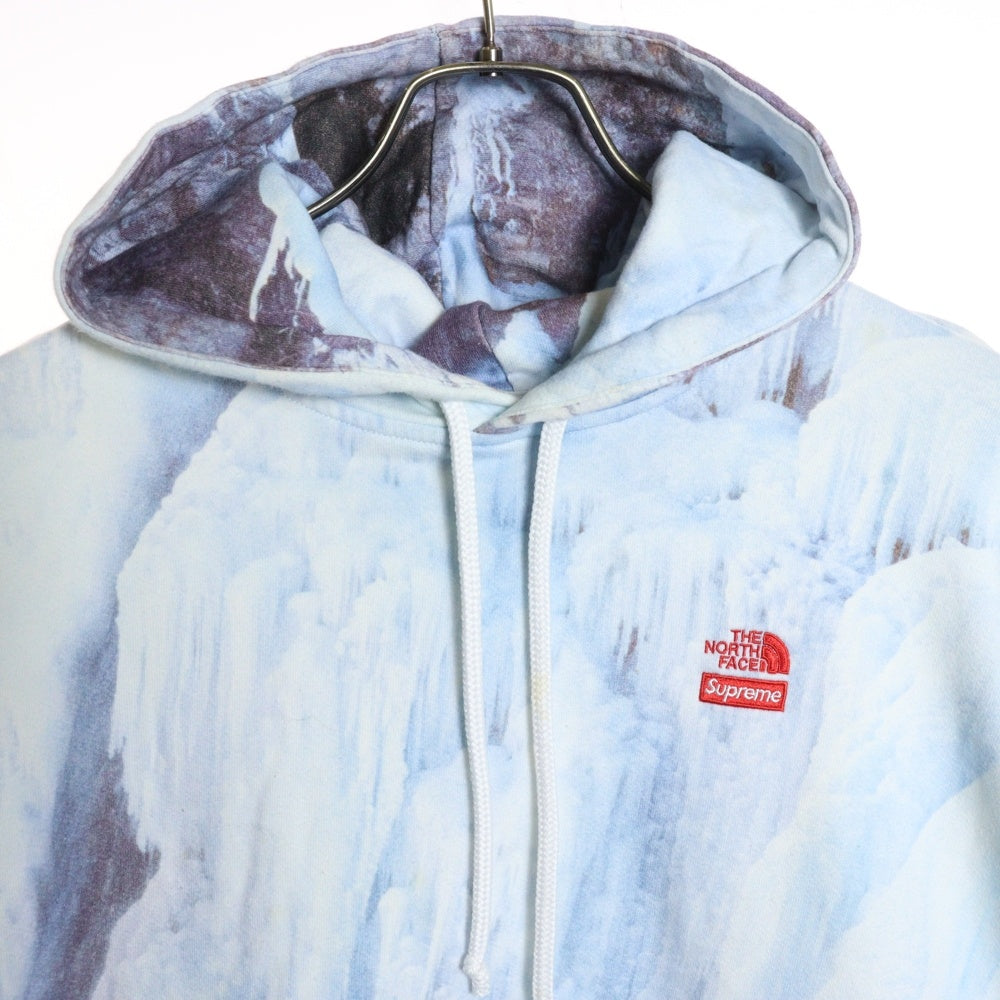 SUPREME(シュプリーム) 21SS × THE NORTH FACE ICE CLIMB HOODED SWEAT アイス クライム フーデッド スウェット パーカー ブルー