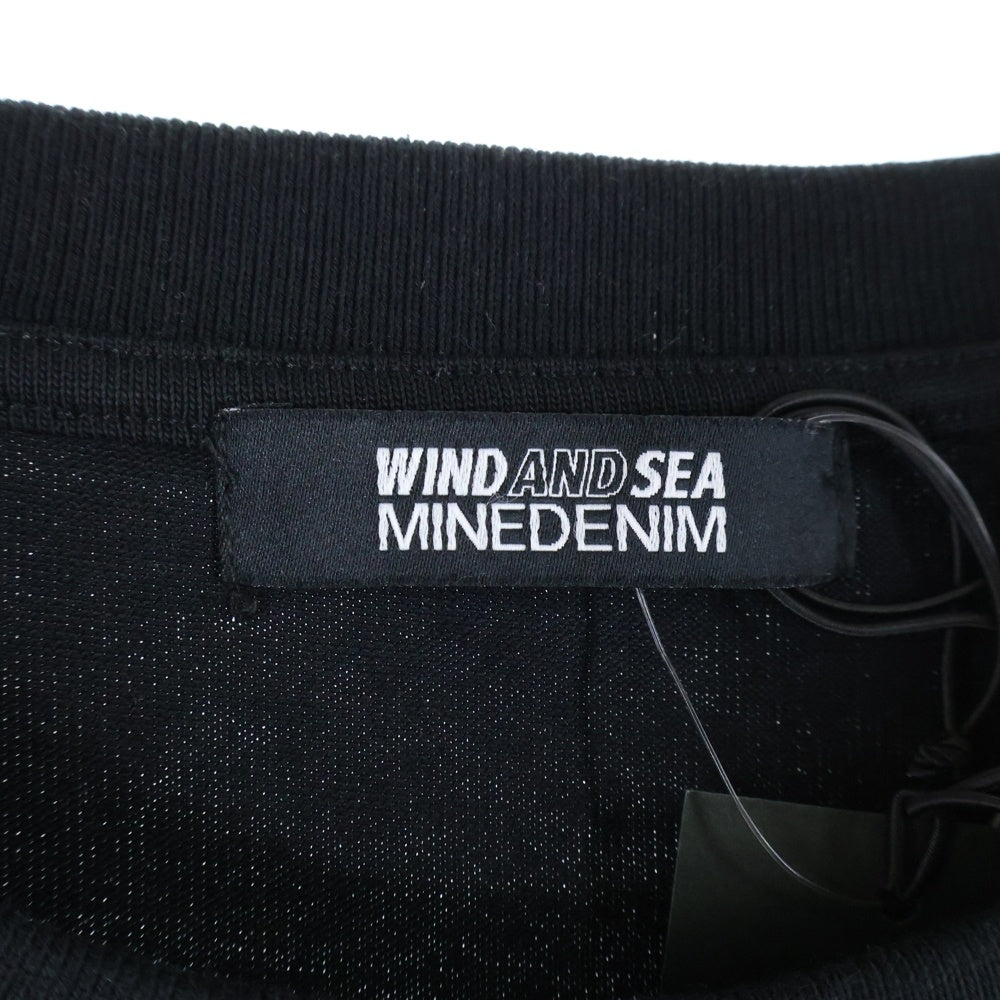 WIND AND SEA(ウィンダンシー) 24SS ×MINEDENIM マインデニム PHOTO S/S TEE フォトプリント クルーネック カットソー 半袖Tシャツ ブラック WDS-C-MND-24-Q4-05