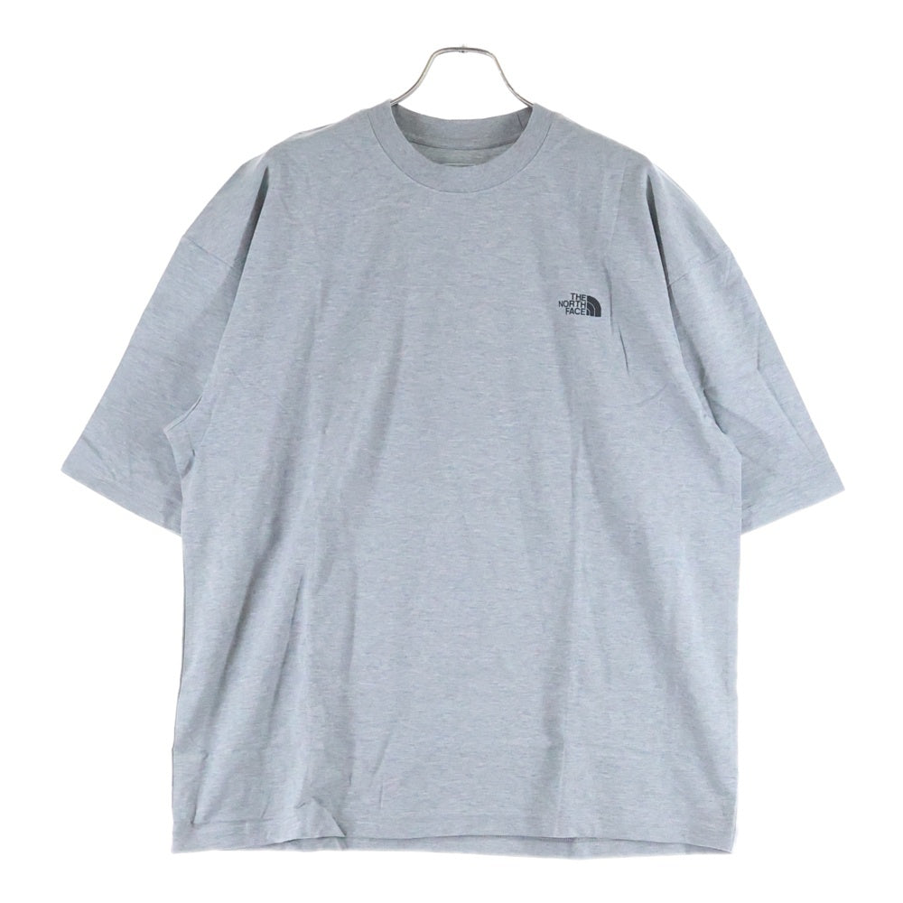 THE NORTH FACE(ザノースフェイス) 胸ロゴデザイン クルーネック カットソー半袖Tシャツ グレー NT32436