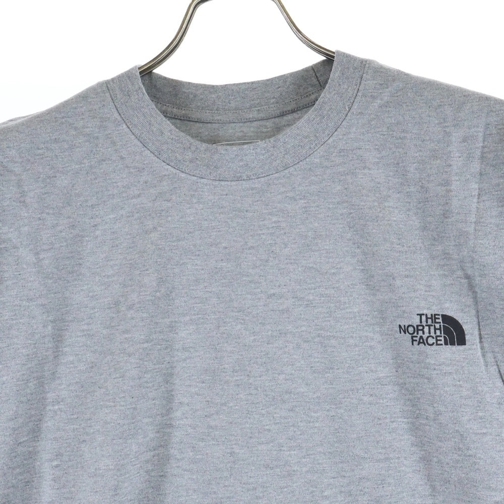 THE NORTH FACE(ザノースフェイス) 胸ロゴデザイン クルーネック カットソー半袖Tシャツ グレー NT32436