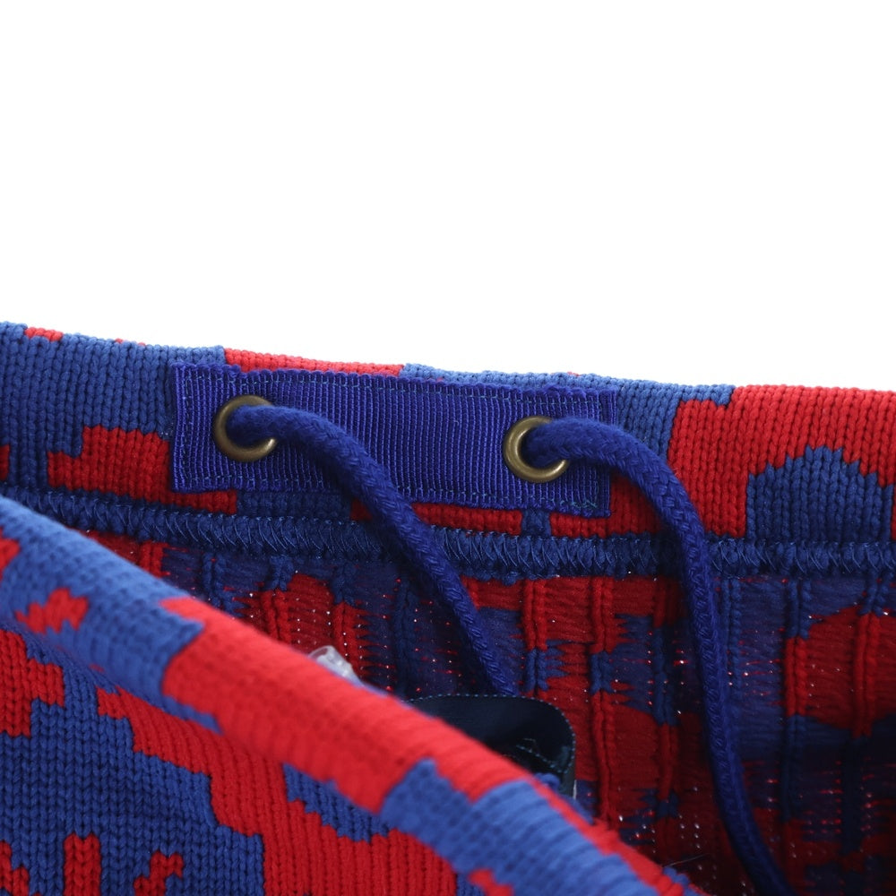 kolor(カラー) 20SS ニット切り替え ナイロンロングスカート レディース レッド/カーキ 20SCL-S04102