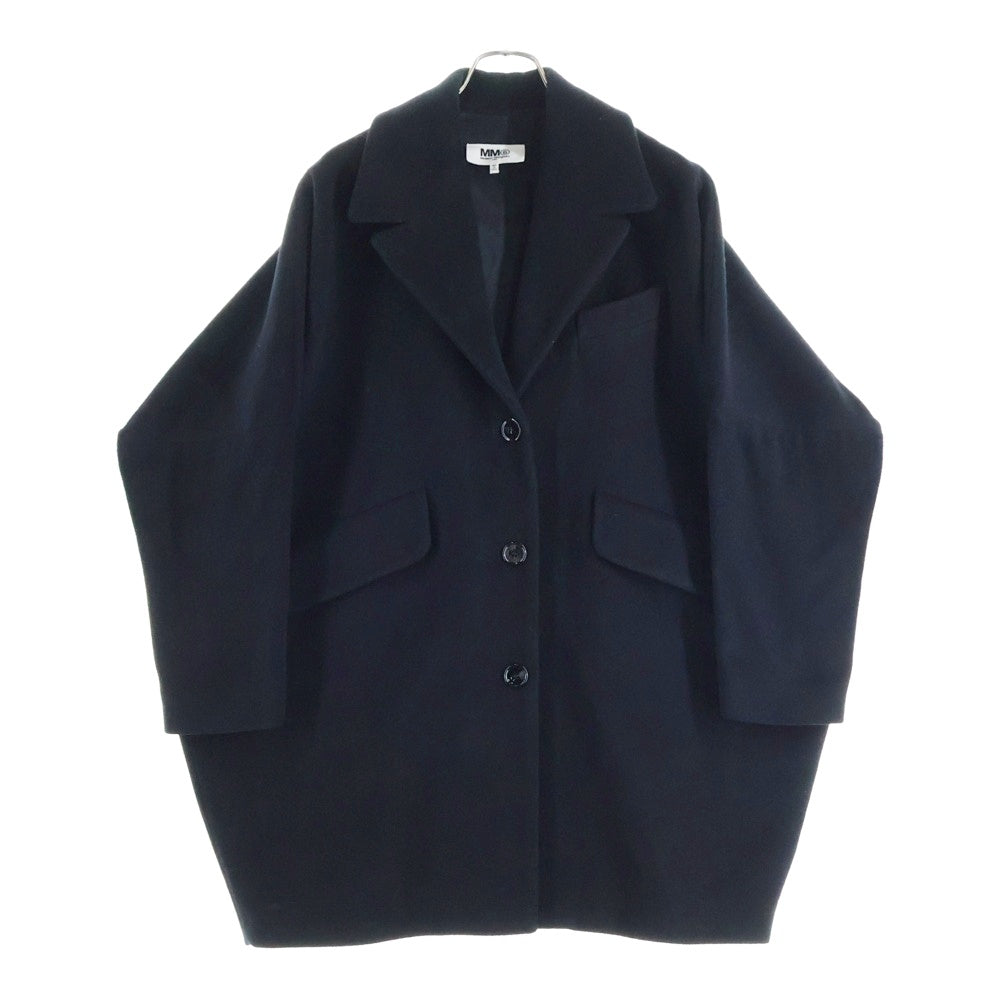 MM6 Maison Margiela(エムエムシックスメゾンマルジェラ) 19AW ウール チェスター コート レディース ブラック S52AA0070 S47852