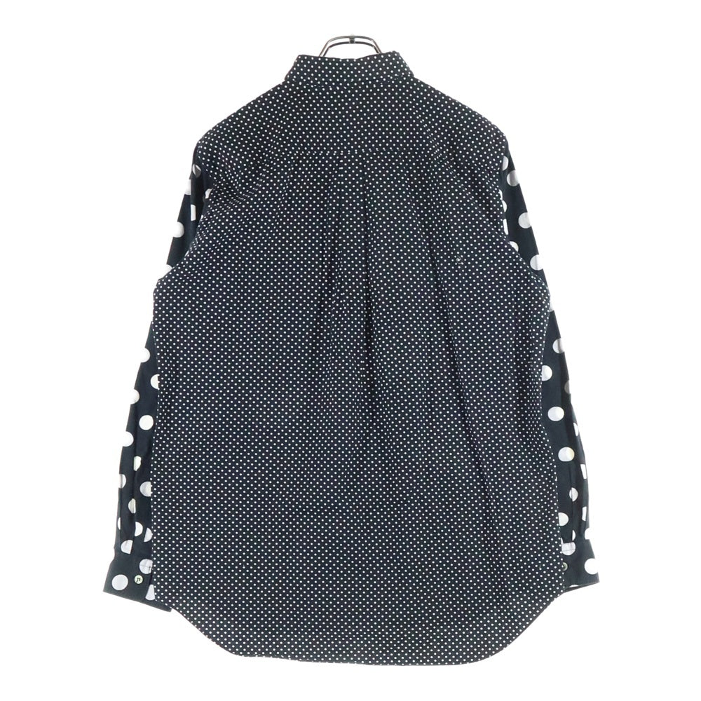 BLACK COMME des GARCONS(ブラックコムデギャルソン) 14SS AD2013 ポルカドット ロングスリーブ コットンシャツ ブラック/ホワイト 1M-B021