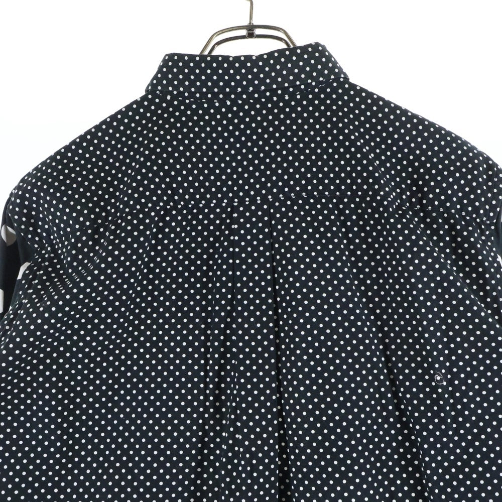 BLACK COMME des GARCONS(ブラックコムデギャルソン) 14SS AD2013 ポルカドット ロングスリーブ コットンシャツ ブラック/ホワイト 1M-B021