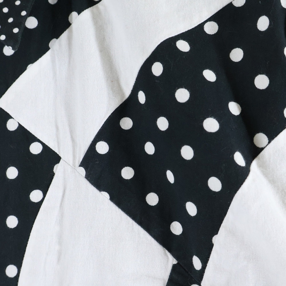 BLACK COMME des GARCONS(ブラックコムデギャルソン) 14SS AD2013 ポルカドット ロングスリーブ コットンシャツ ブラック/ホワイト 1M-B021