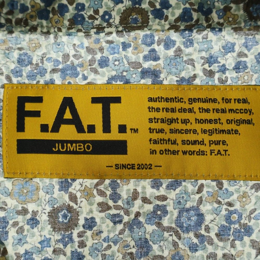 FAT(エフエーティー) FIBERSSOM フィバーサム 総柄 レギュラーカラー 半袖シャツ グリーン F32510-SH17-AB