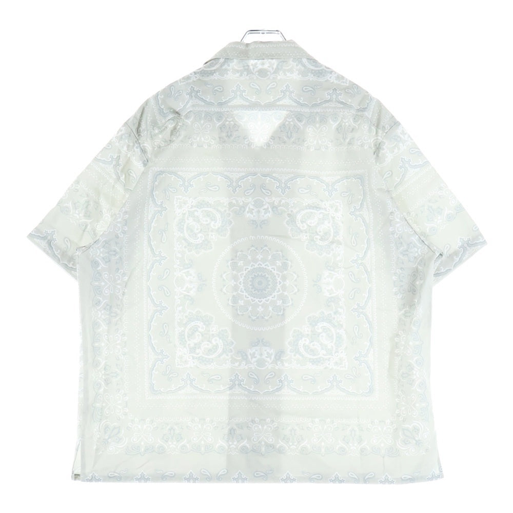 Hideandseek(ハイドアンドシーク) Bandana Pattern S/S Shirt バンダナパターン オープンカラー 半袖シャツ アイボリー HS-050225