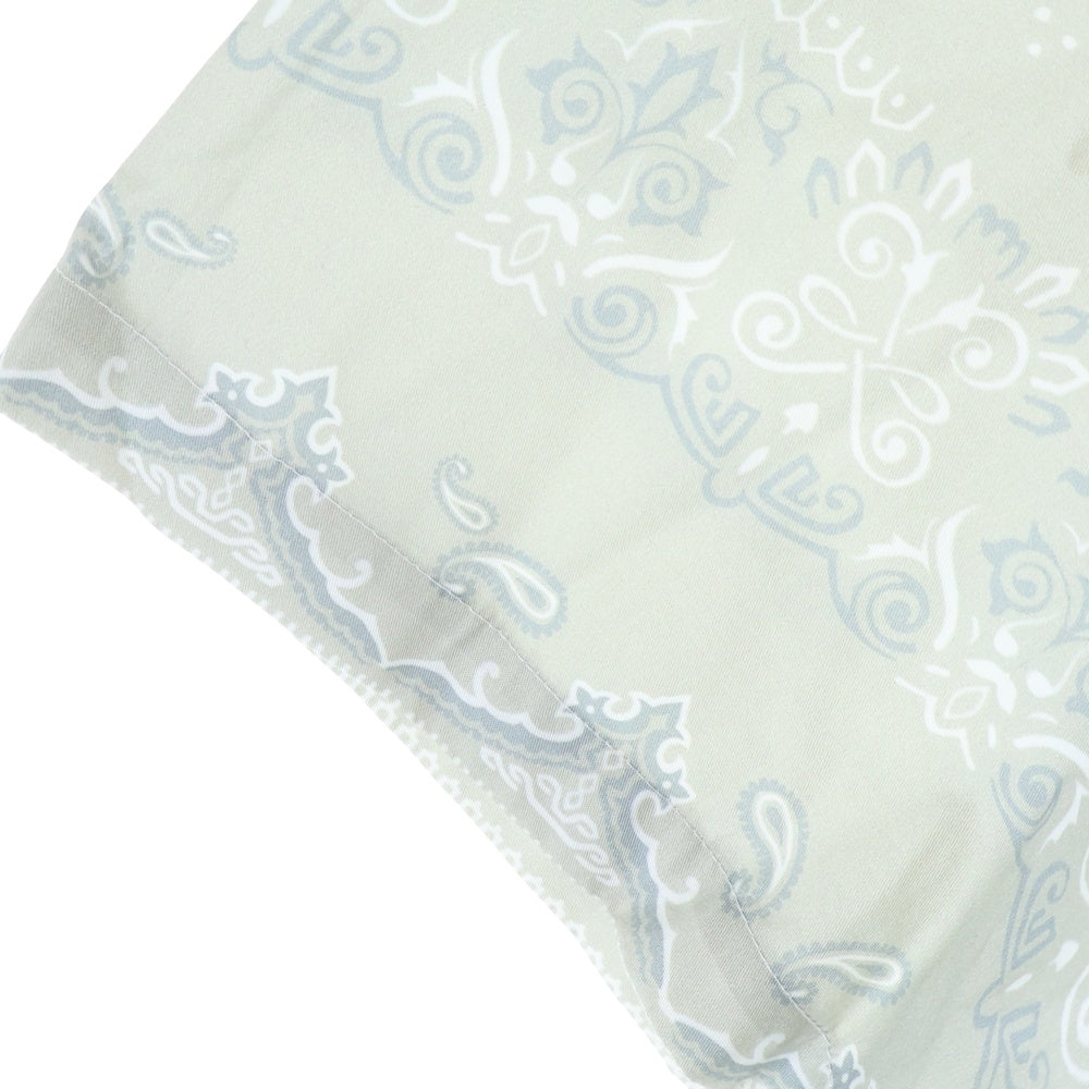 Hideandseek(ハイドアンドシーク) Bandana Pattern S/S Shirt バンダナパターン オープンカラー 半袖シャツ アイボリー HS-050225