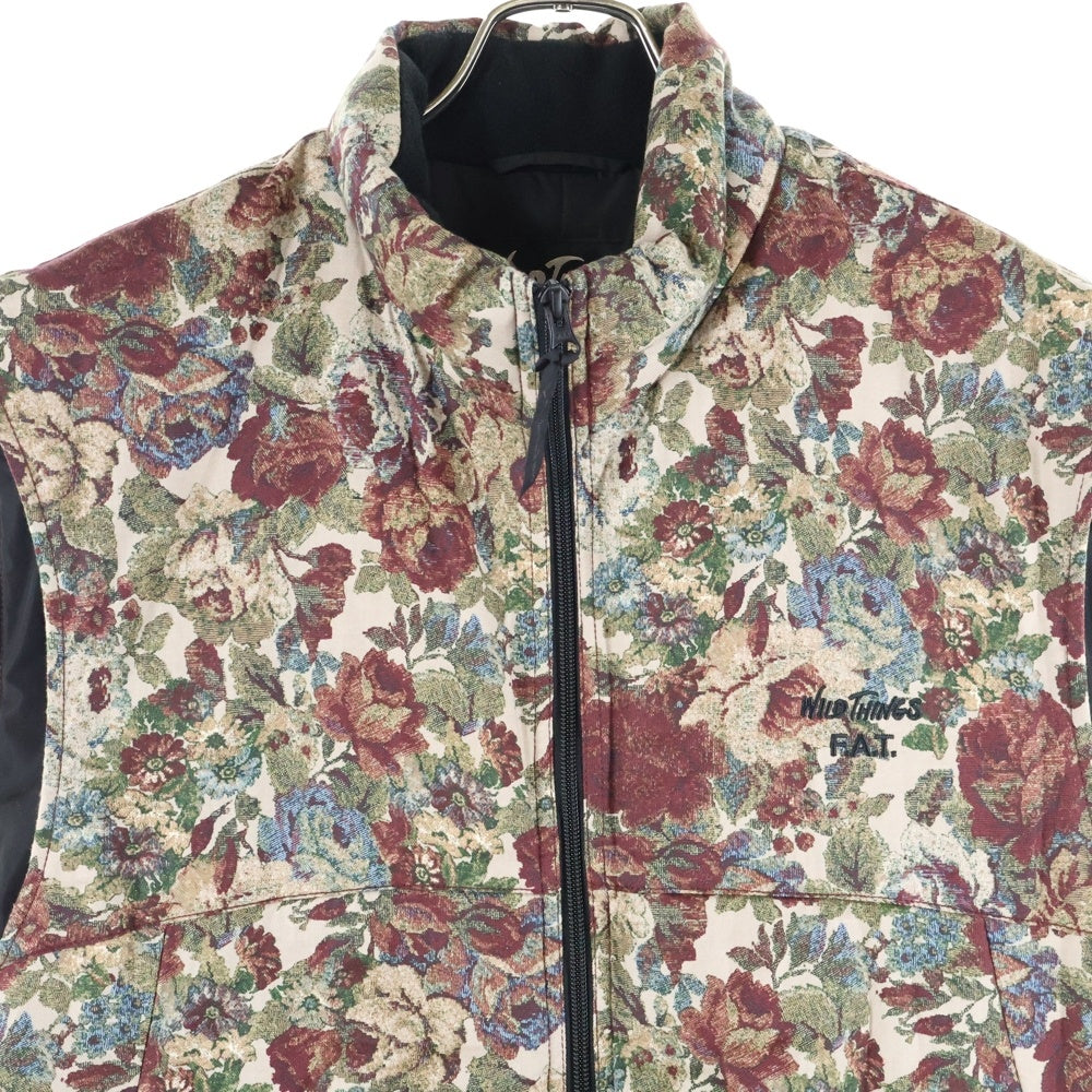 FAT(エフエーティー) ×WILDTHINGS WILDYARD ワイルドシングス ワイルドヤード 総柄 パファーベスト ブラウン F32420-JK07-AB