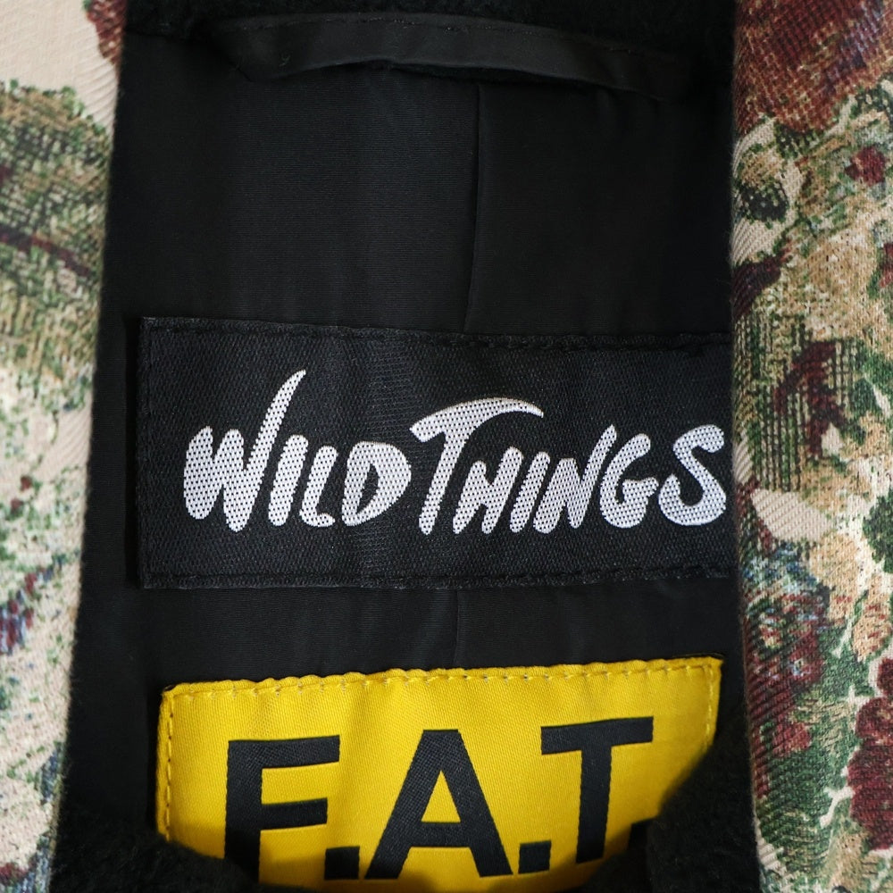 FAT(エフエーティー) ×WILDTHINGS WILDYARD ワイルドシングス ワイルドヤード 総柄 パファーベスト ブラウン F32420-JK07-AB
