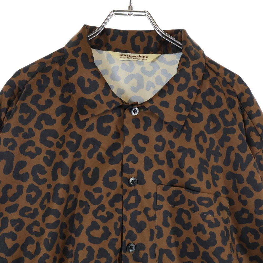 SOFT MACHINE(ソフトマシーン) レオパード柄 ポリエステル 長袖シャツ ブラウン SM-24SV-001