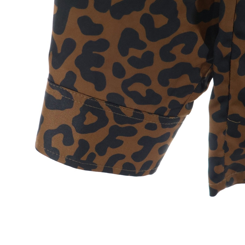 SOFT MACHINE(ソフトマシーン) レオパード柄 ポリエステル 長袖シャツ ブラウン SM-24SV-001