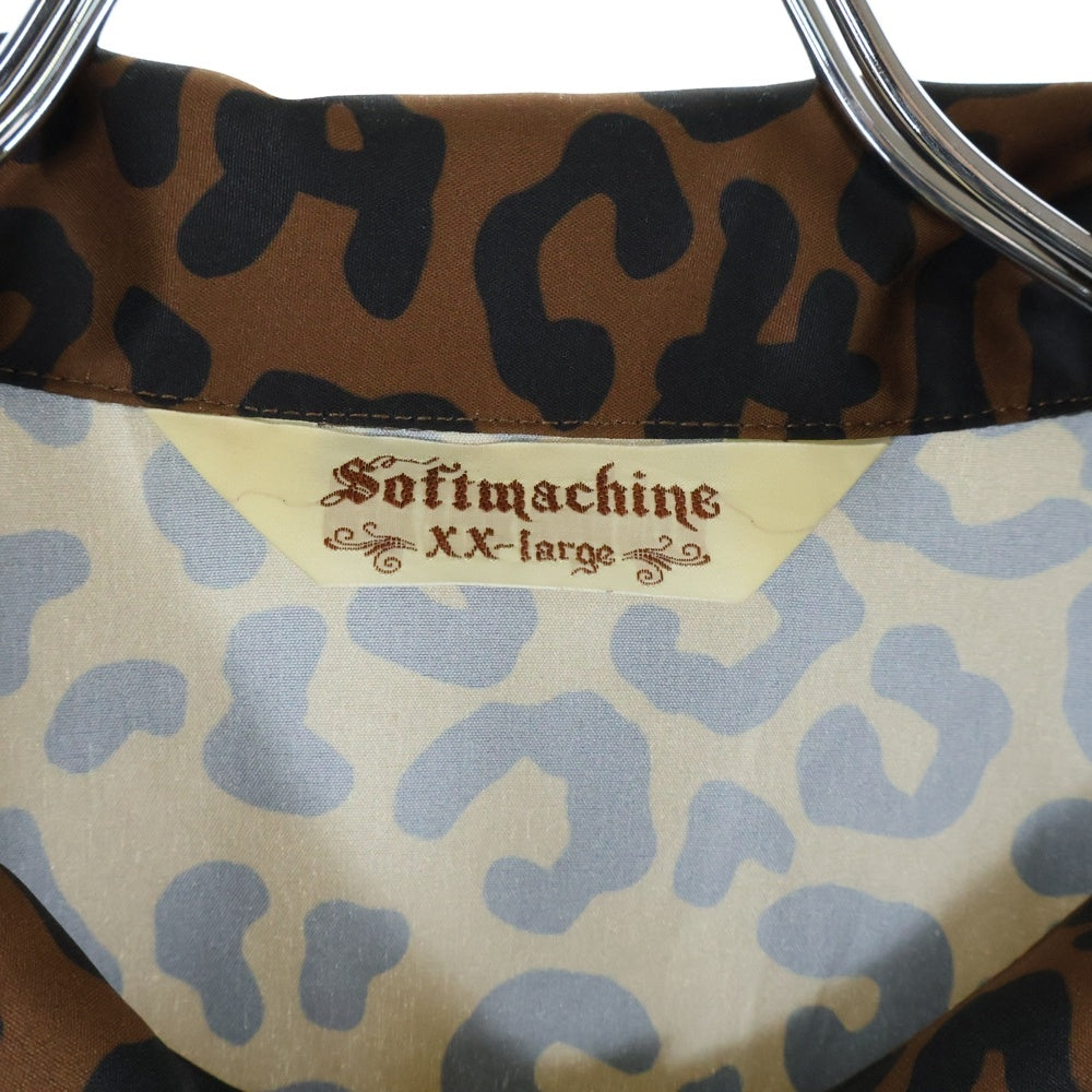 SOFT MACHINE(ソフトマシーン) レオパード柄 ポリエステル 長袖シャツ ブラウン SM-24SV-001