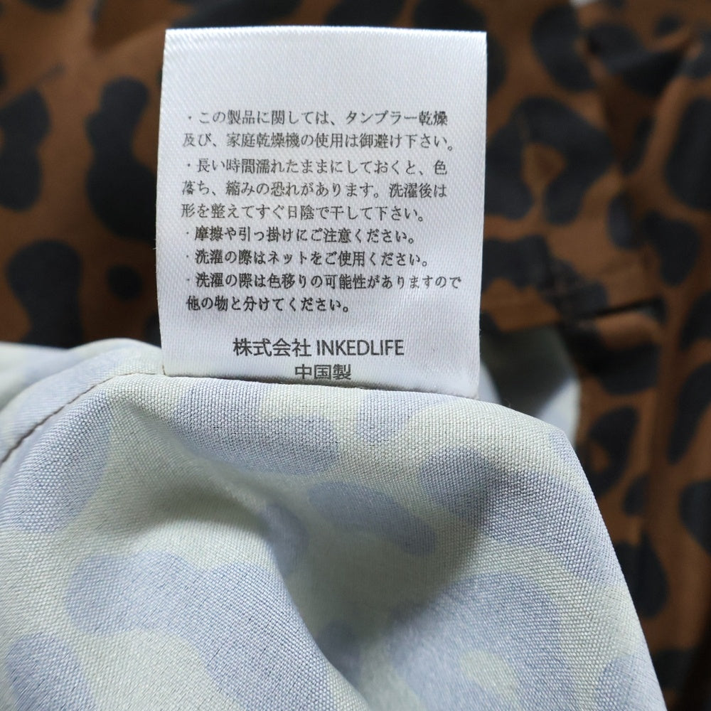 SOFT MACHINE(ソフトマシーン) レオパード柄 ポリエステル 長袖シャツ ブラウン SM-24SV-001