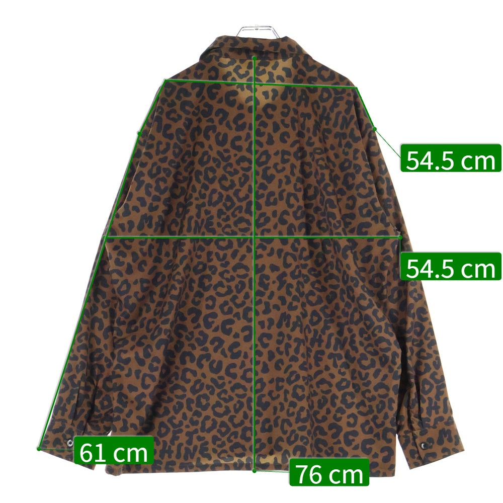 SOFT MACHINE(ソフトマシーン) レオパード柄 ポリエステル 長袖シャツ ブラウン SM-24SV-001