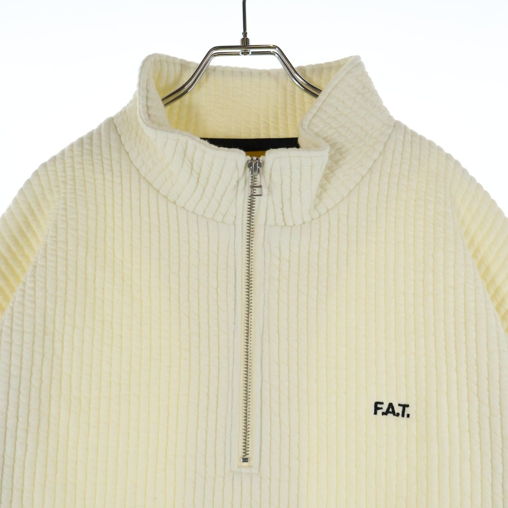 FAT(エフエーティー) QUILHALF キルハーフ キルティング ハーフジップ プルオーバースウェット トレーナー アイボリー F32420-SW11-AB