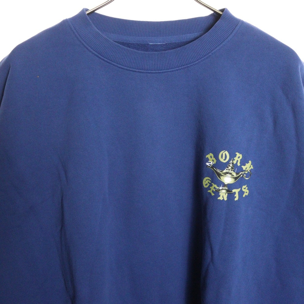 UNION(ユニオン) ×BORN X RAISED GENTS OF DESIRE RULES ボーンアンドレイズド ジェントオブデザイアルール クルーネックスウェット トレーナー ブルー