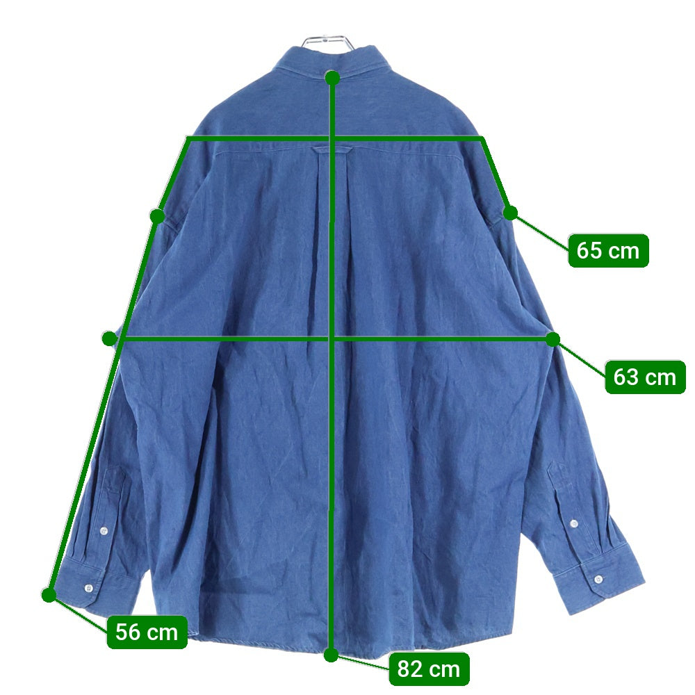 FAT(エフエーティー) B.D.Dee ビーディーディー ボタンダウン 長袖デニムシャツ インディゴ F32510-SH09-AB