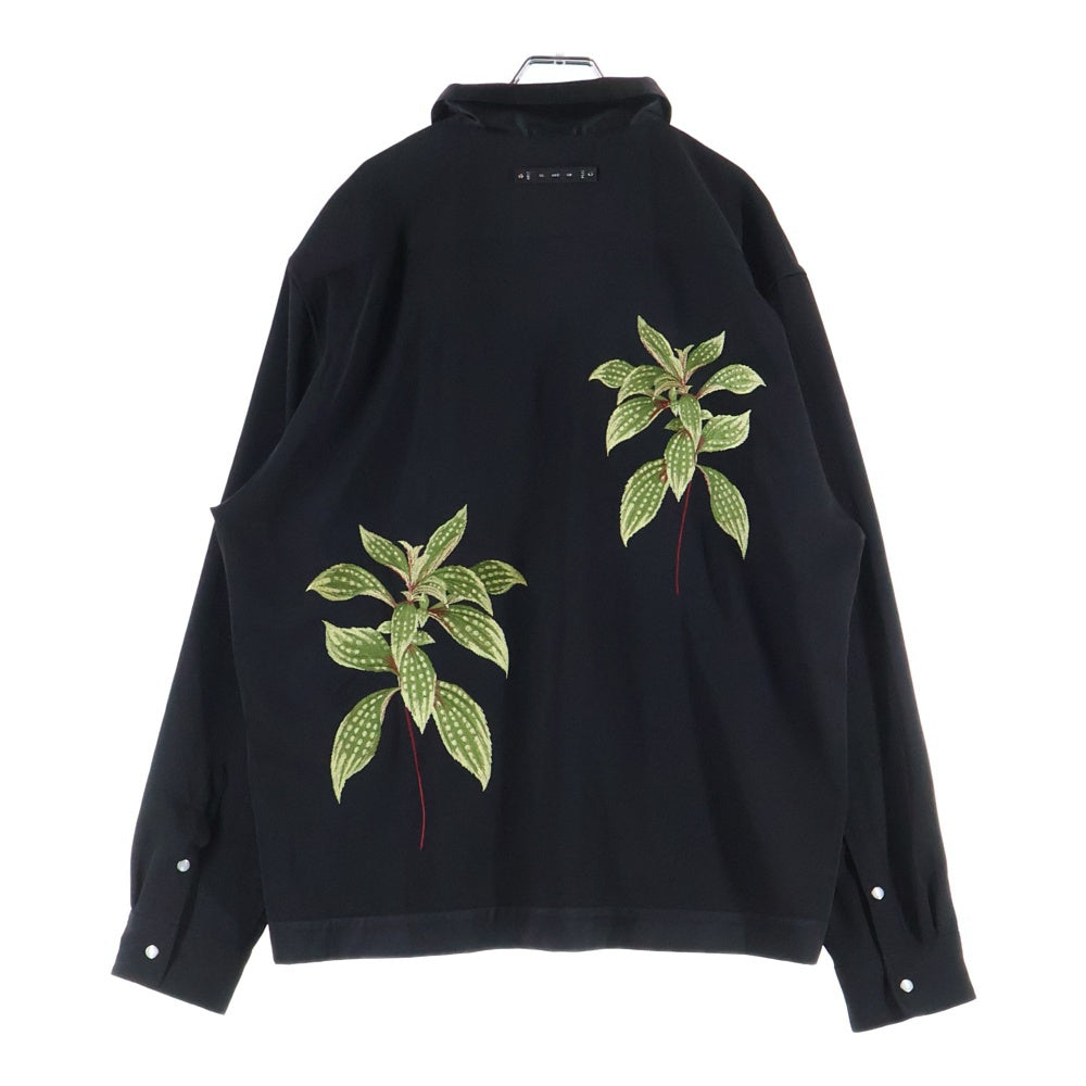 THE CRIMIE(ザ クライミー) EMBROIDERY LONG SLEEVE SHIRT エンブロイダリー ロングスリーブシャツ ブラック CR1-02D5-SL06