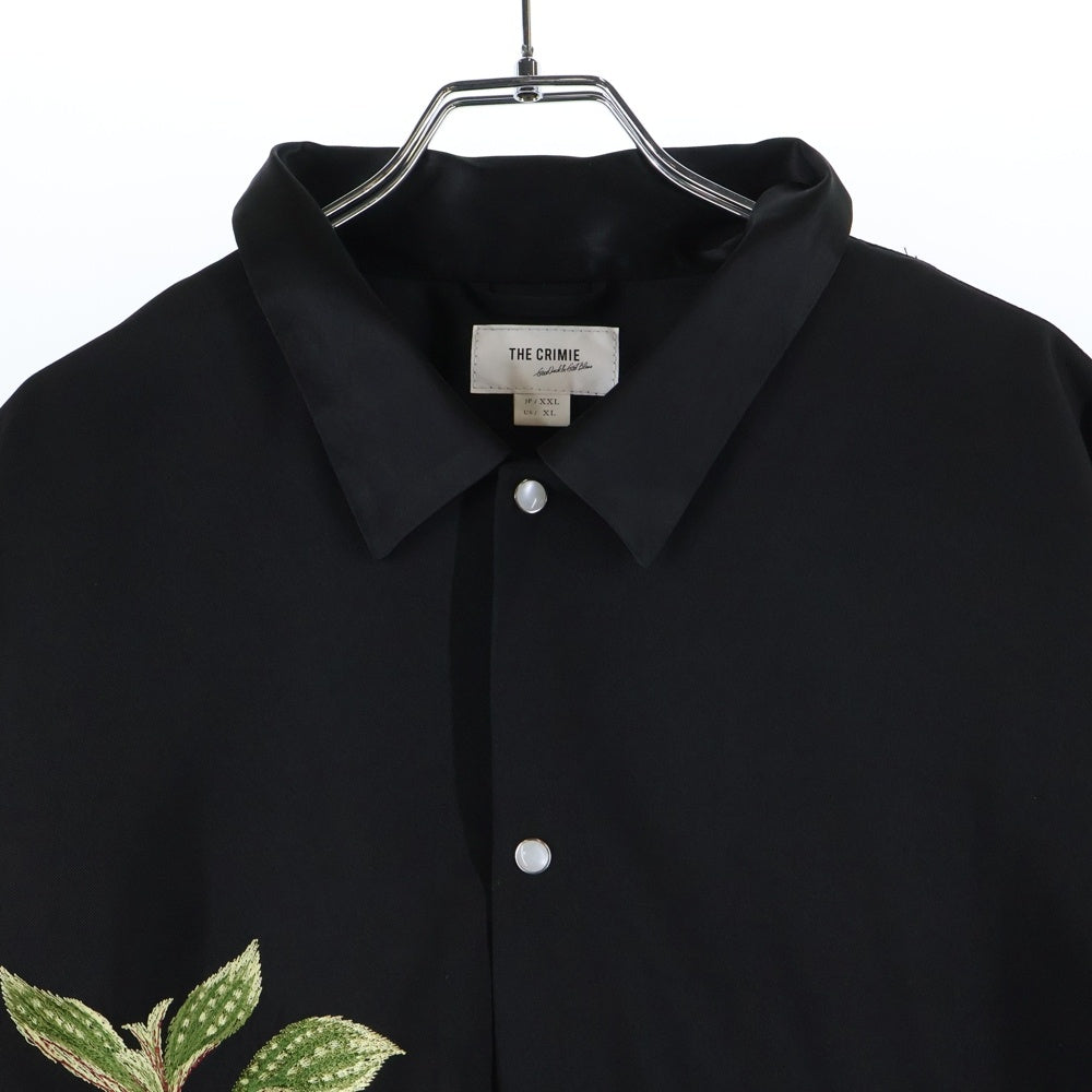 THE CRIMIE(ザ クライミー) EMBROIDERY LONG SLEEVE SHIRT エンブロイダリー ロングスリーブシャツ ブラック CR1-02D5-SL06