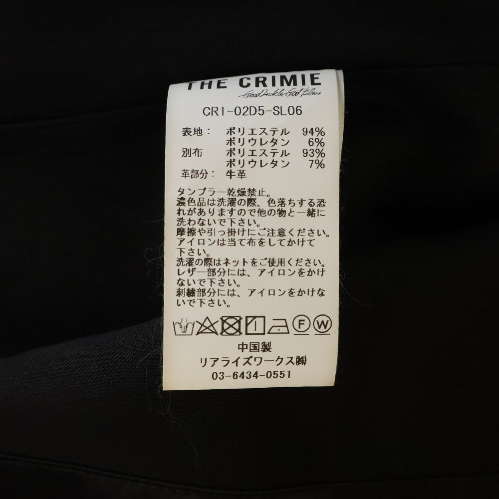 THE CRIMIE(ザ クライミー) EMBROIDERY LONG SLEEVE SHIRT エンブロイダリー ロングスリーブシャツ ブラック CR1-02D5-SL06