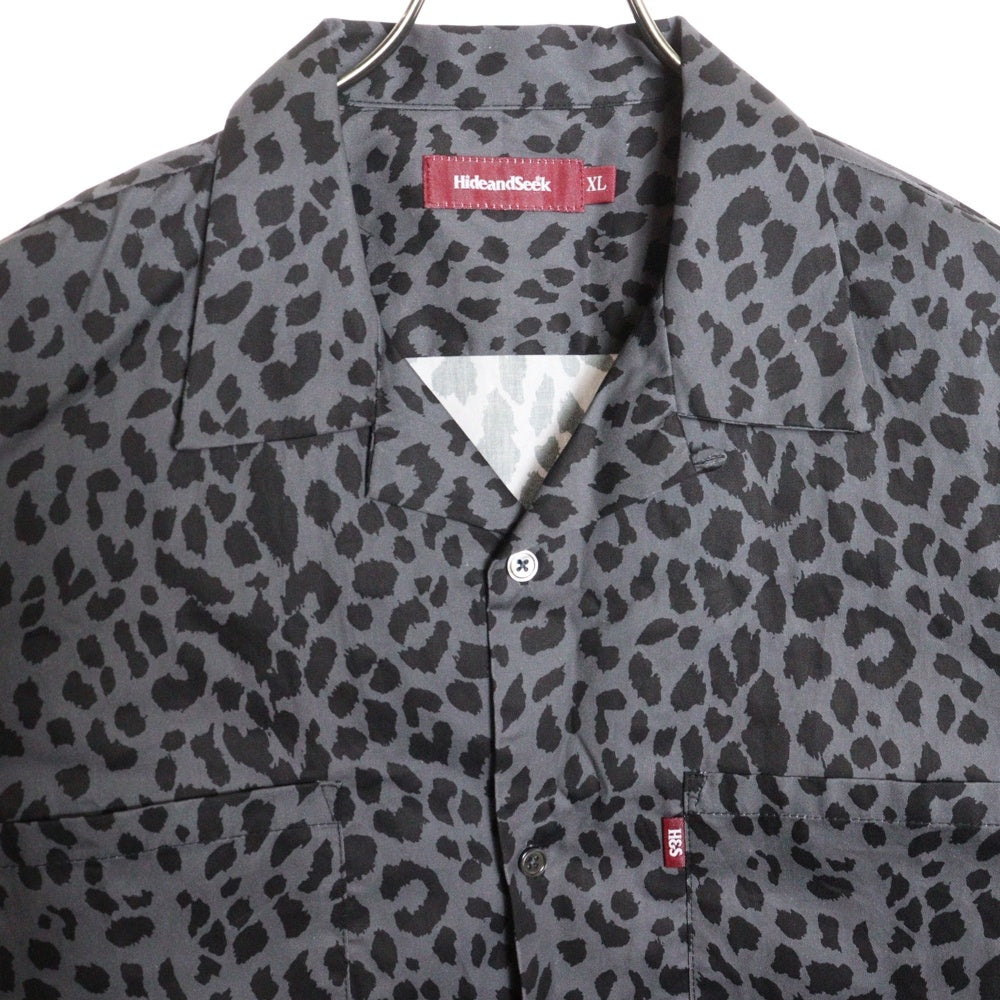 Hideandseek(ハイドアンドシーク) Panther L/S Shirt パンサー レオパード 長袖シャツ グレー HS-030225