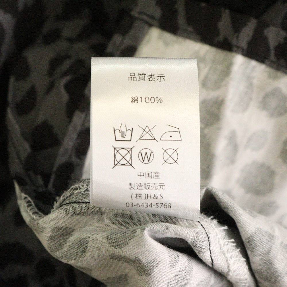 Hideandseek(ハイドアンドシーク) Panther L/S Shirt パンサー レオパード 長袖シャツ グレー HS-030225